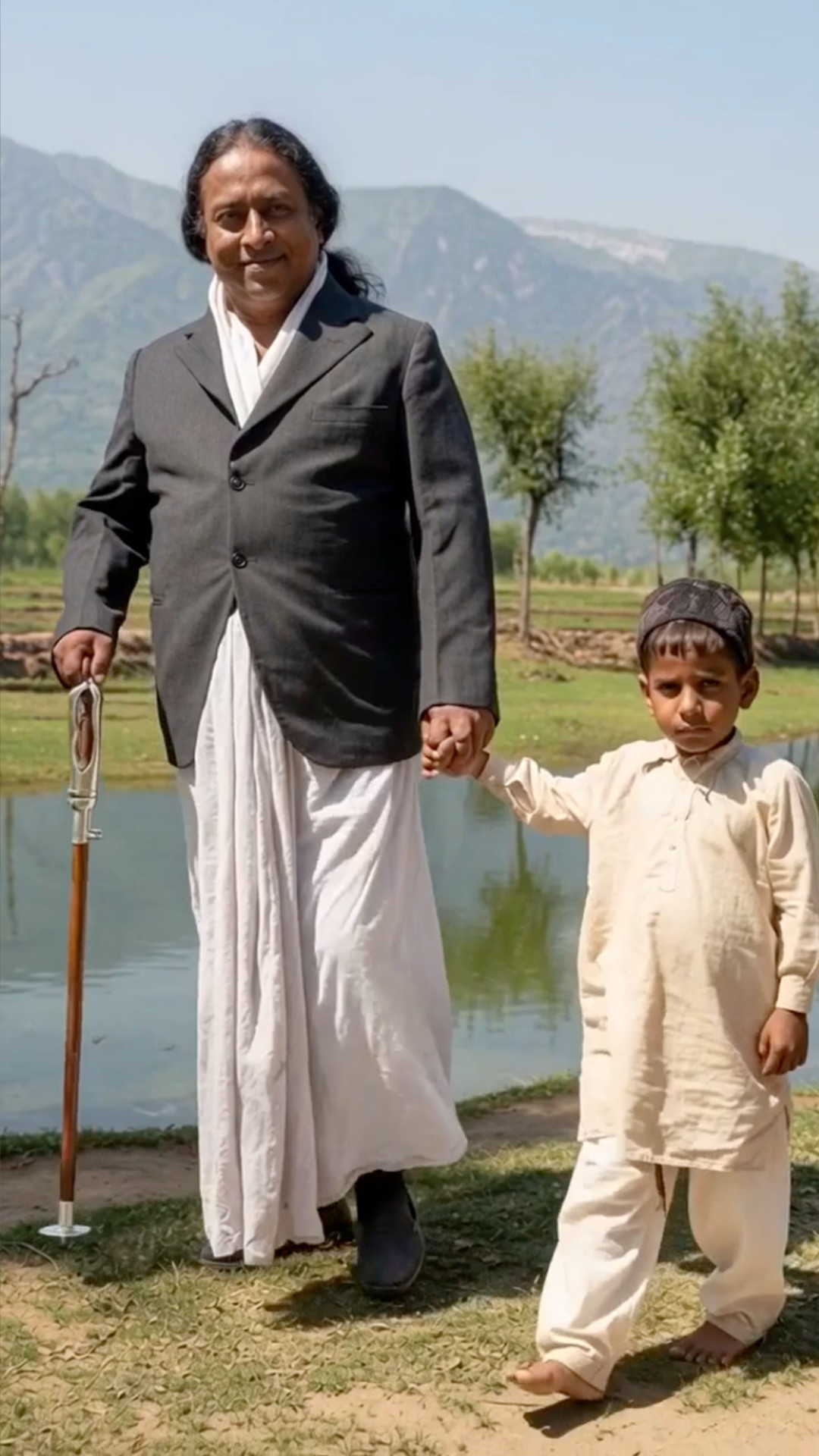Yogananda and the child by the river
